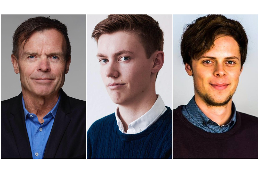 Lensact stifterne (fra venstre) Thomas Agerholm, Christian Overgaard og Mikael Hartoft, der efter en periode som udvikler blev partner i startuppet.
